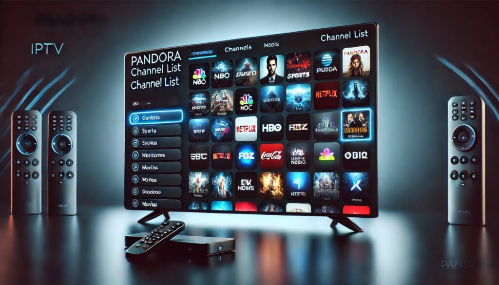 Pandora IPTV Zenderlijst