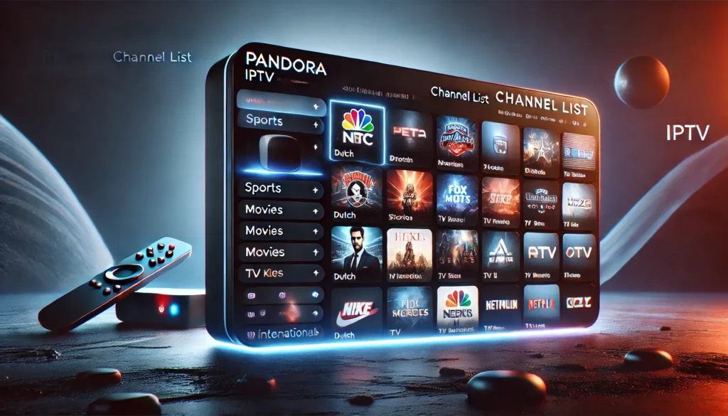 Pandora IPTV Zenderlijst